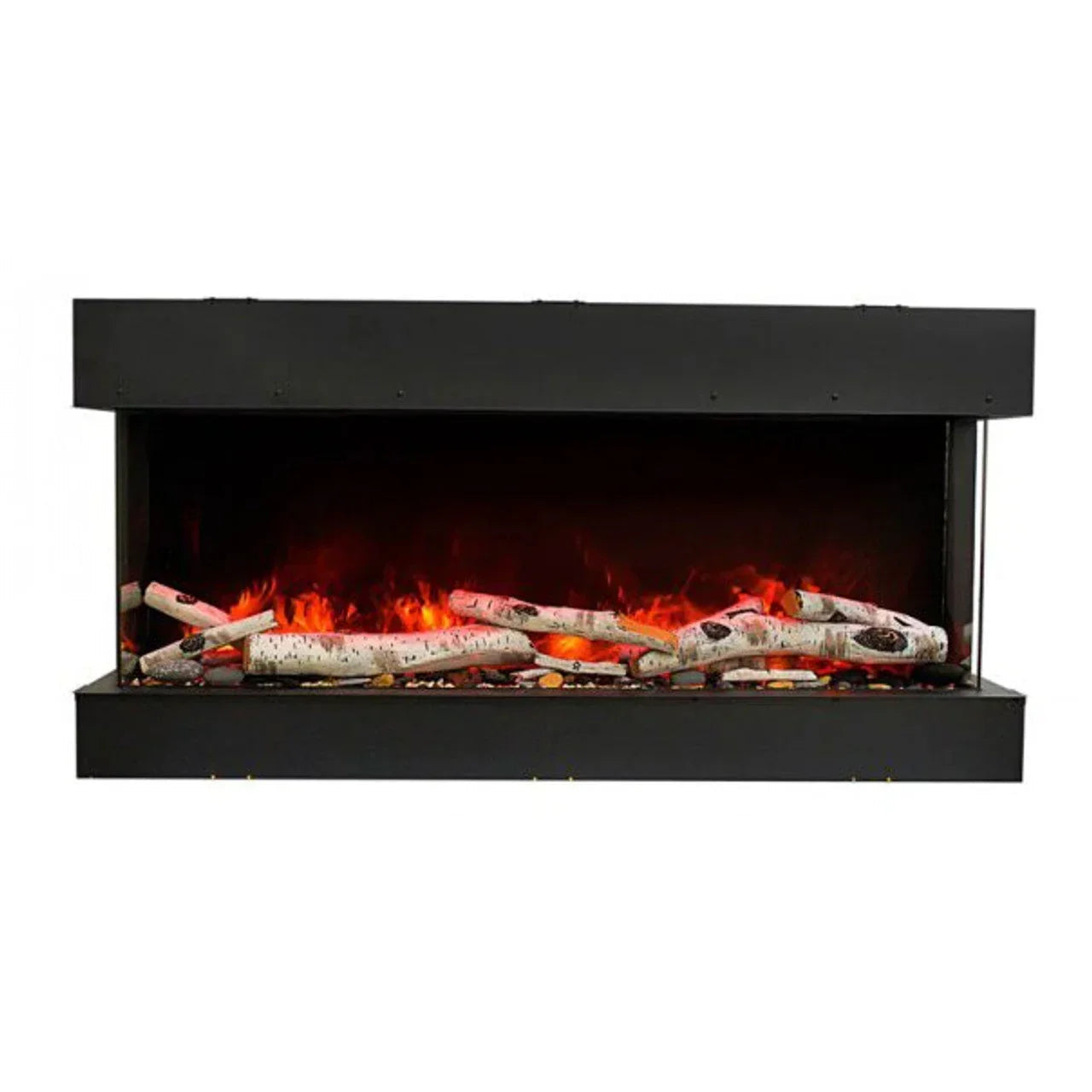 Amantii 50 Inch Tru-View Slim Smart Indoor Outdoor 3 Sided Electric Fireplace
