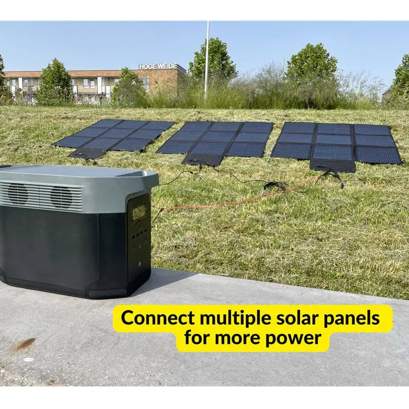 LensunSolar 200W 12V Solar Blanket for 12V Battery or Power Station