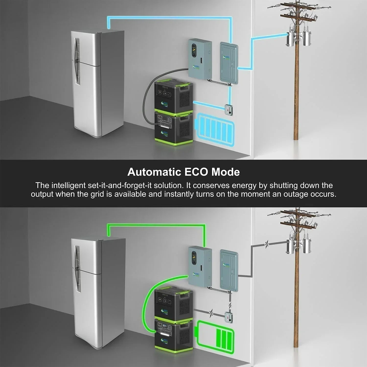 Nature's Generator Lithium 6000 and Transfer Switch