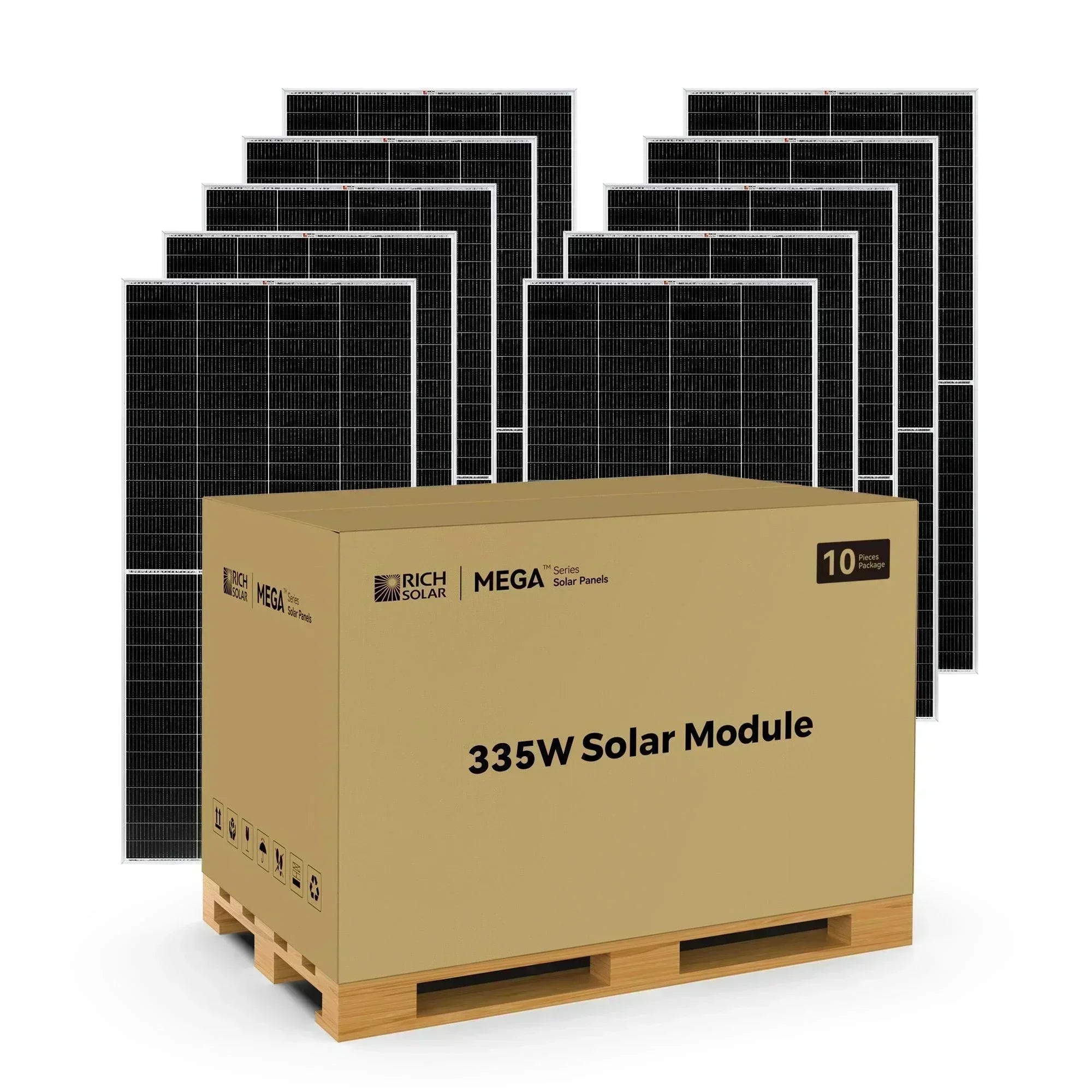 Rich Solar MEGA 335 Watt Solar Panel | Premium Grid-tie or Off-grid Solar Panel for Residential, Commercial, Agriculture