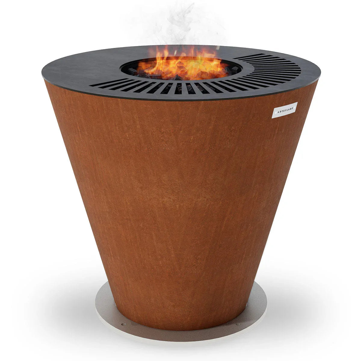 Arteflame Park Series — One-Piece CORTEN Steel Park Grill (30″ / 40″) with Half Griddle + Half Grill - Green Vista Living