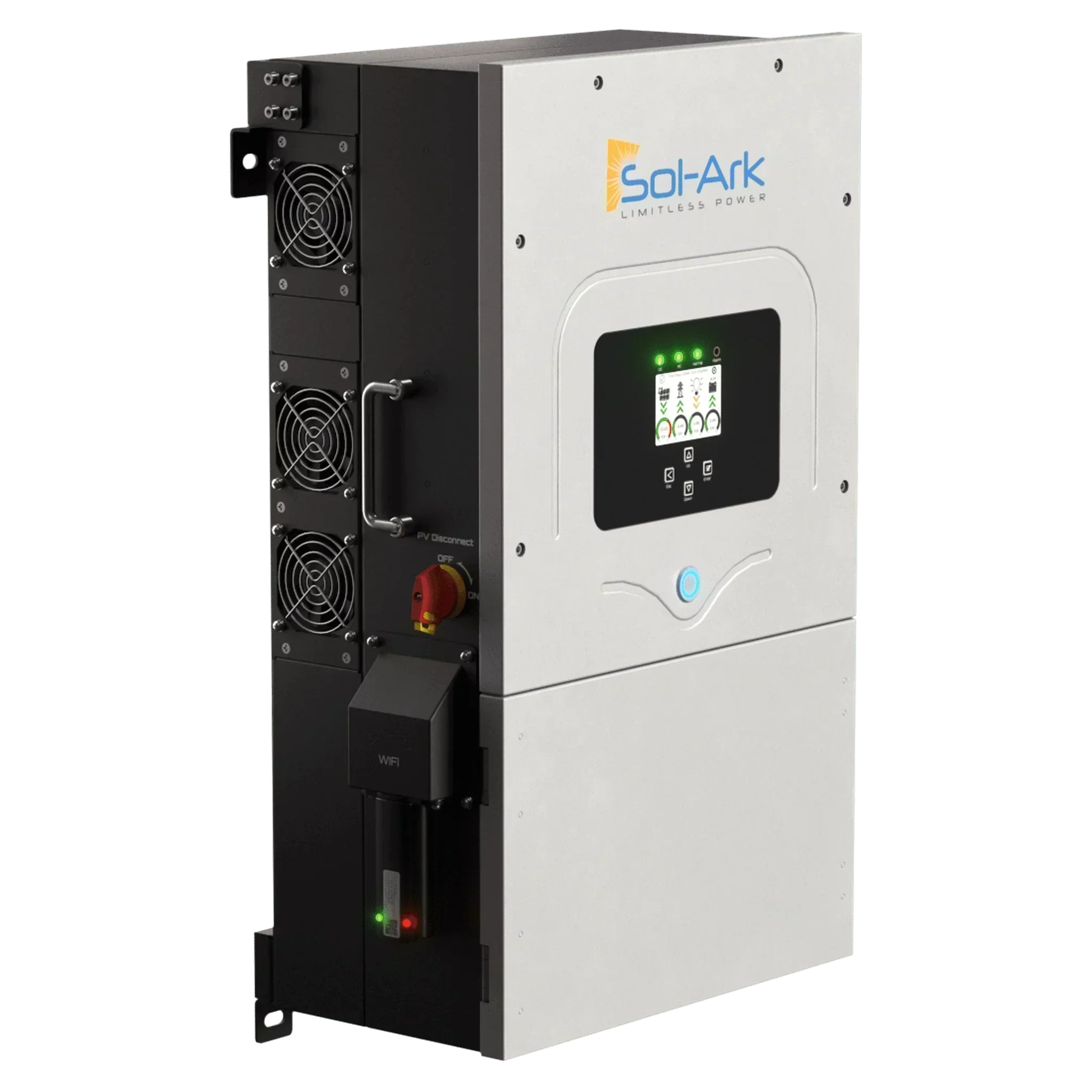 Sol-Ark 12K-2P (120/240/208V) 48V [All-In-One] Pre-Wired Hybrid Solar Inverter | 10-Year Warranty