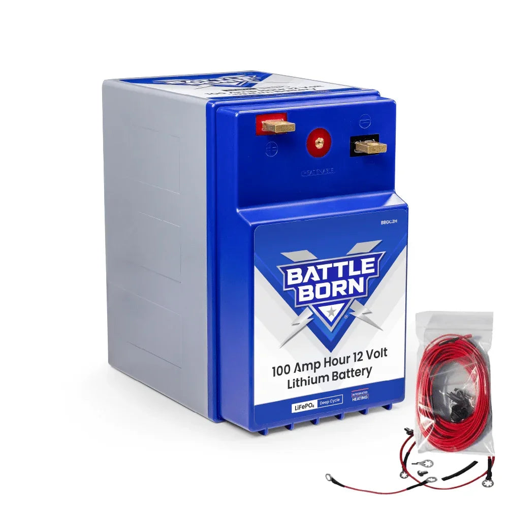 Battle Born 100Ah 12V GC2 LiFePO4 Heated Battery Kit