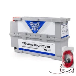 Battle Born 75Ah 12V Group 24 LiFePO4 Heated Battery Kit