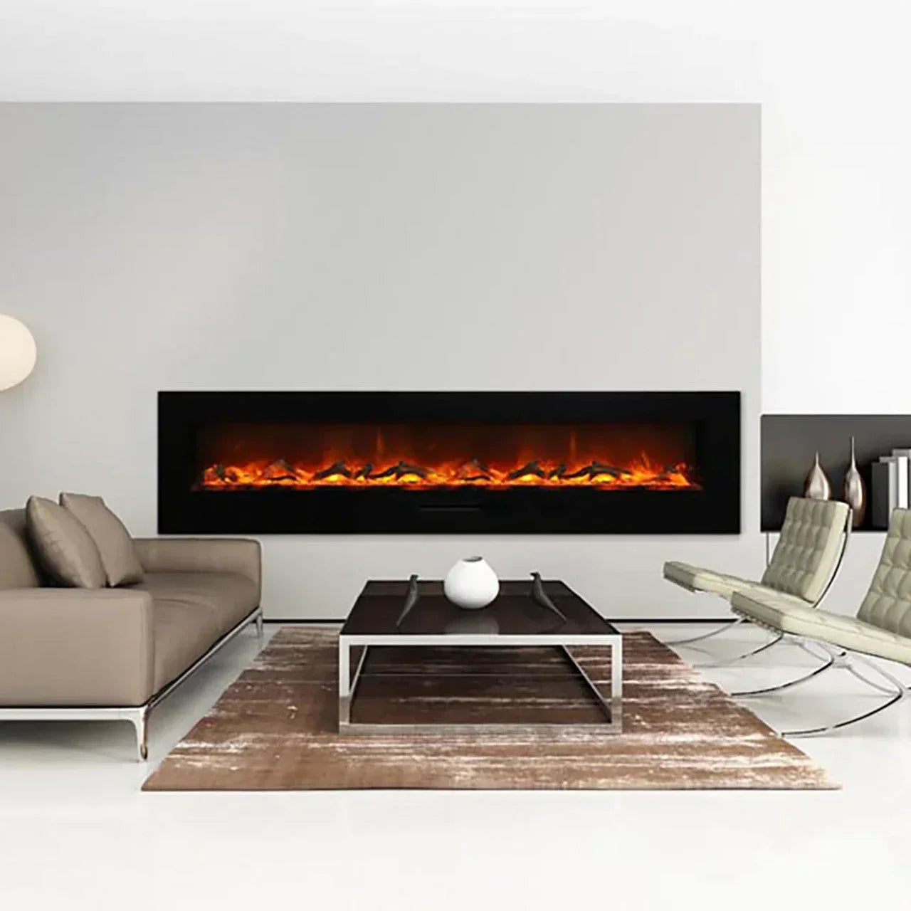 Amantii WM-FM Series Built-in or Wall Mount 72 Inch Electric Fireplace