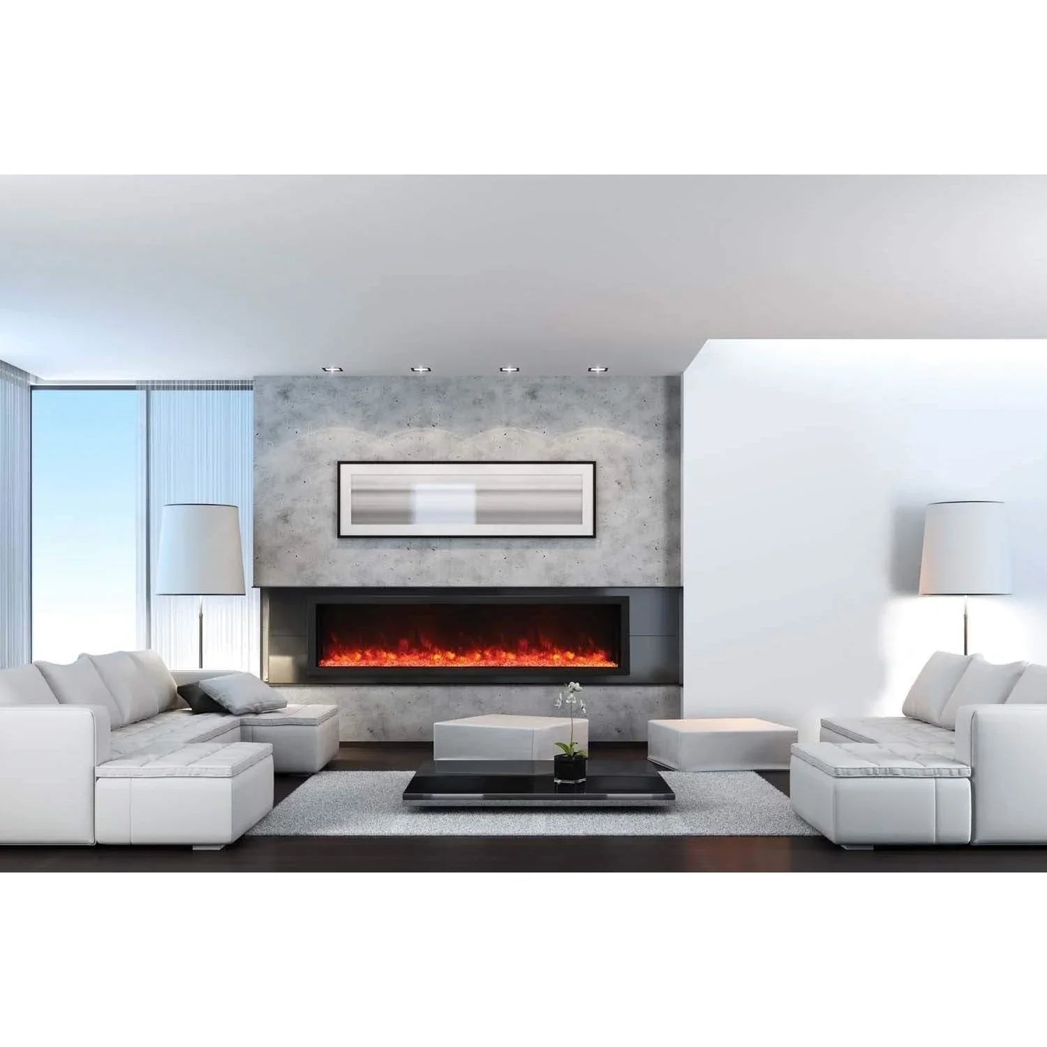 Amantii Panorama BI Deep XT 88" Smart Built-in Electric Fireplace | BI-88-DEEP-XT - Green Vista Living