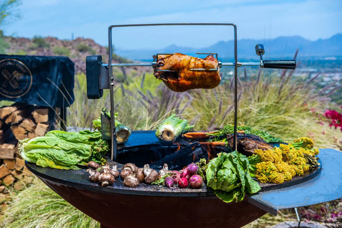 Barbecue Grill Rotisserie for your Arteflame Grill With Cordless Motor - Green Vista Living
