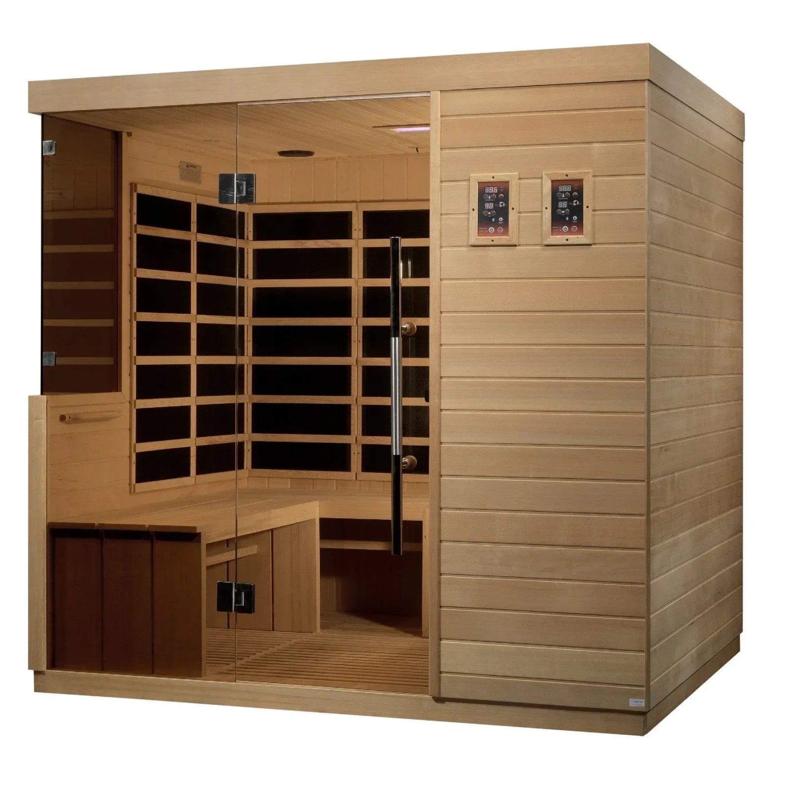 Golden Designs Ultra Low EMF 6-Person Dynamic "La Sagrada" Infrared Sauna with Hemlock Wood | Model: DYN-5860-01