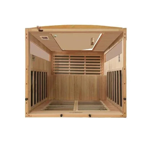 Golden Design Ultra Low EMF 2-Person Dynamic "Versailles" FAR Infrared Sauna with Hemlock Wood | Model: DYN-6202-03 Elite