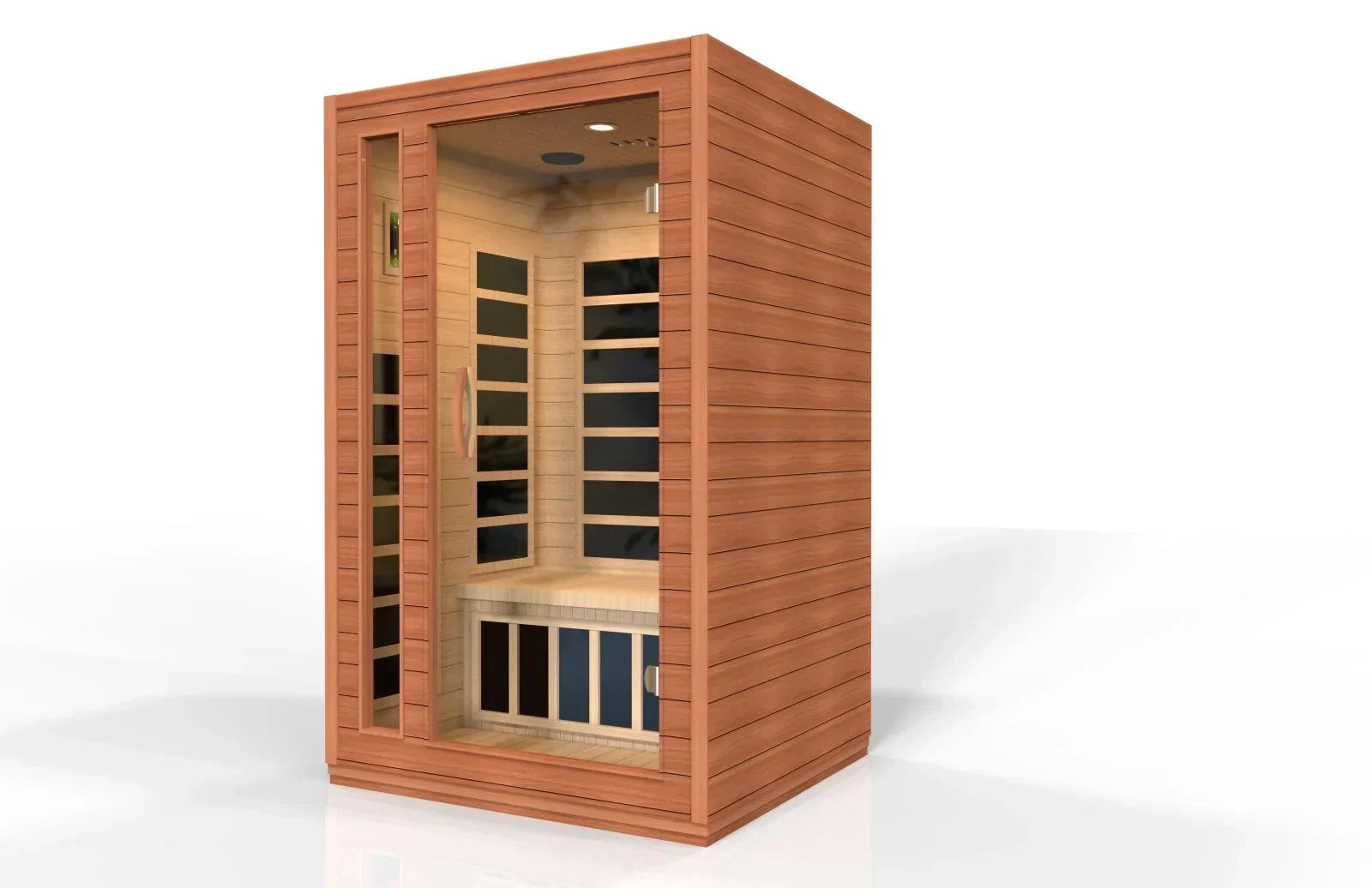 Golden Designs Low EMF 2-Person Dynamic "Cardoba" FAR Infrared Sauna with Hemlock Wood | Model: DYN-6203-01