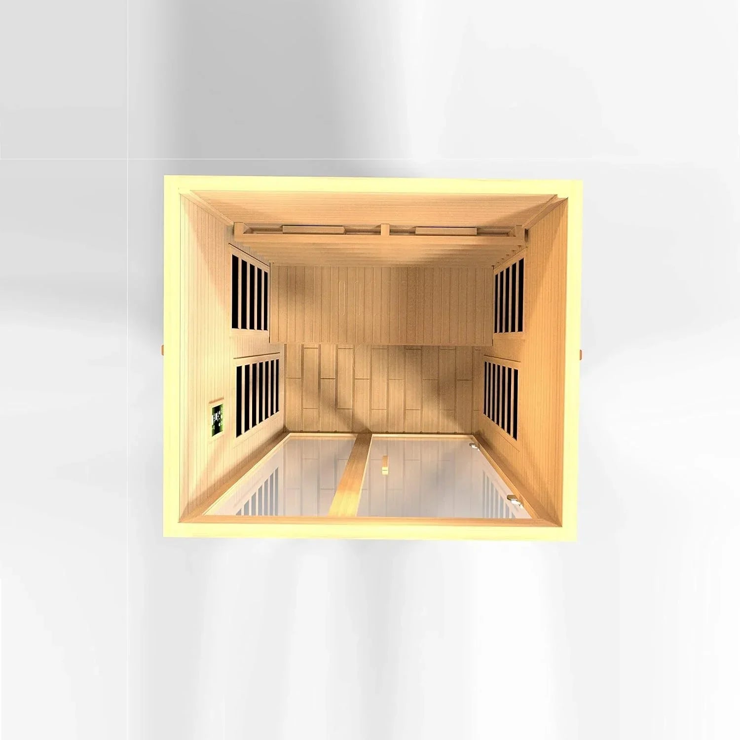Golden Designs Ultra Low EMF 2-Person Dynamic "Santiago Elite" FAR Infrared Sauna with Dark Honey Hemlock Wood | Model: DYN-6209-02 Elite