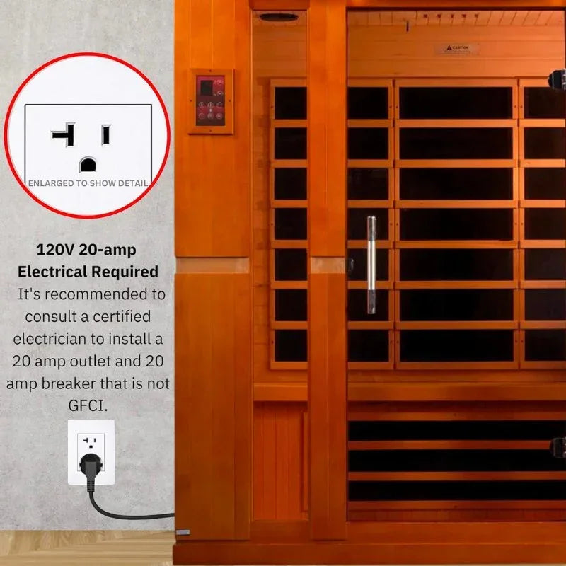 Golden Design "Bergamo Elite" Dynamic Ultra Low EMF Infrared Sauna 4-Person w/ Hemlock Wood | Model: DYN-6440-01 Elite