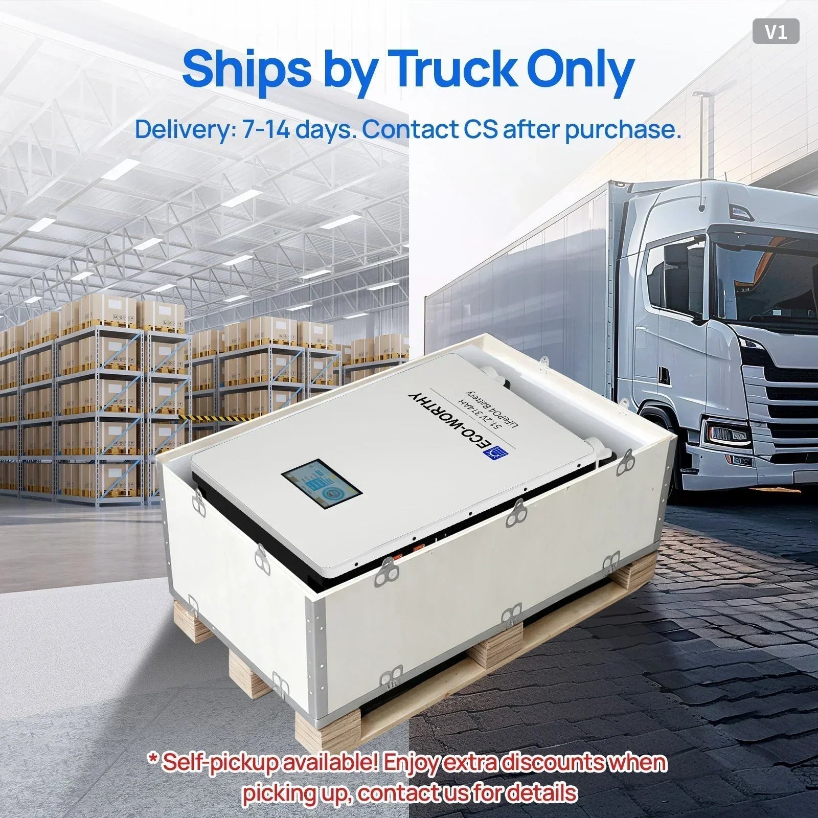 Eco-Worthy PowerMega 314 | 51.2V 314AH Lithium Battery 16kWh | Bluetooth & WiFi | Active Balance
