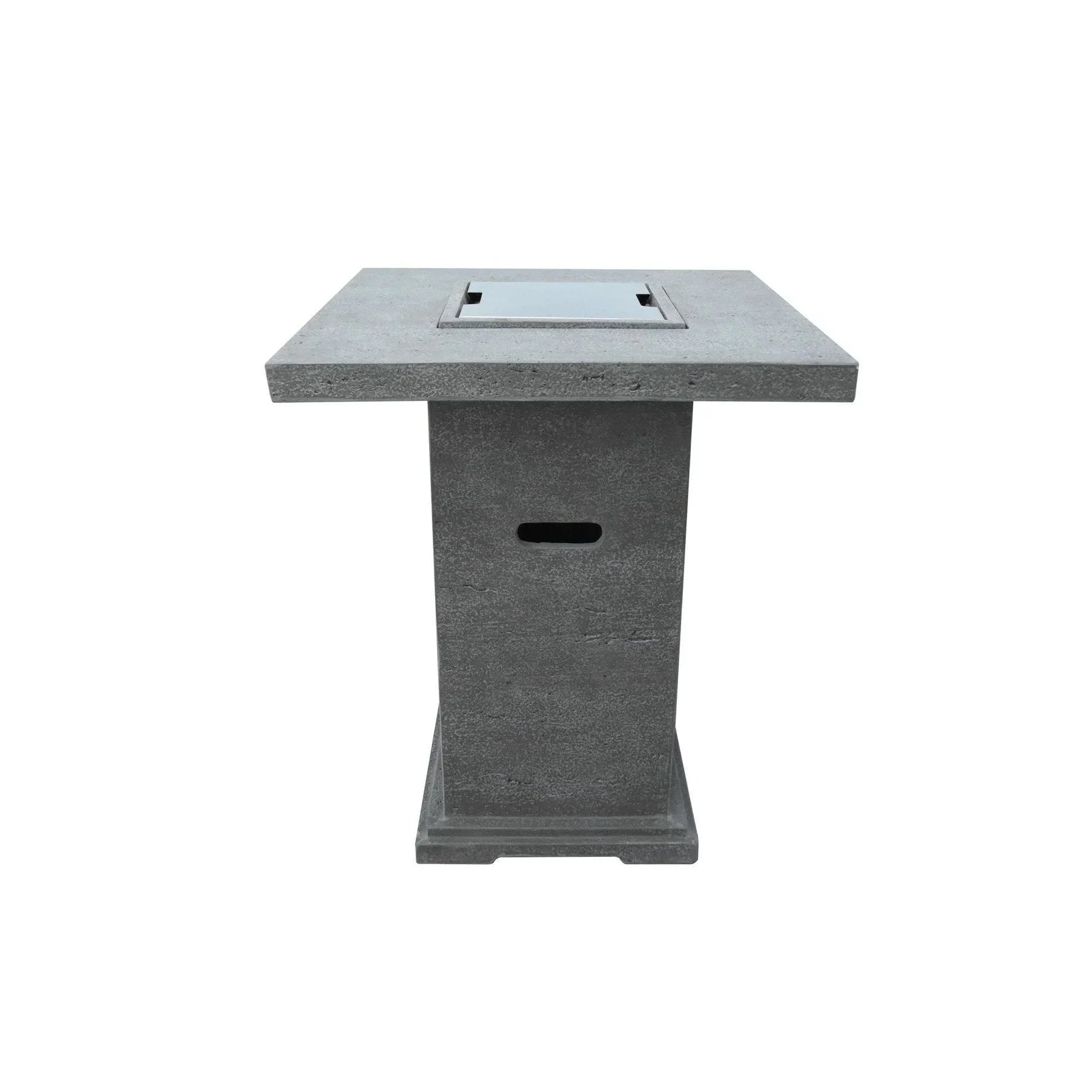 Elementi Montreal Square Concrete Liquid Propane Fire Pit OFG221