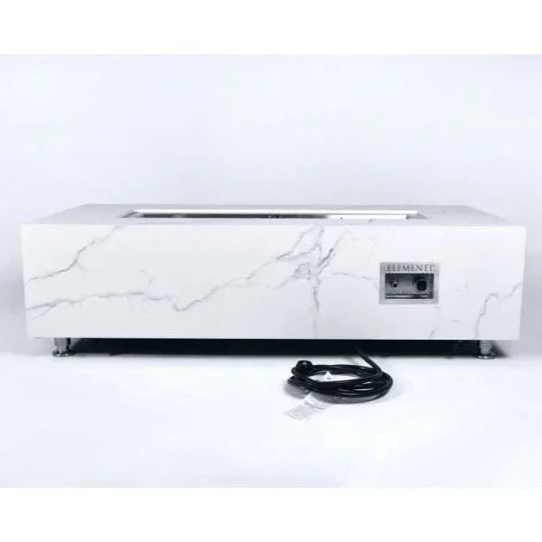 Elementi Plus Carrara Marble Pocelain Fire Table OFP121BW