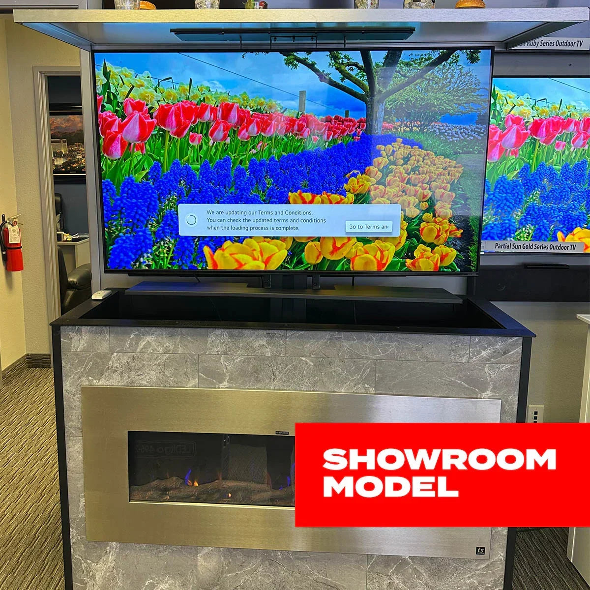 MirageVision Custom Outdoor Lift Cabinet w/ 55" QLED Outdoor TV