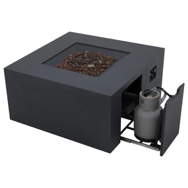 Elementi Rocky Fire Table With Propane Tank Drawer OFG310
