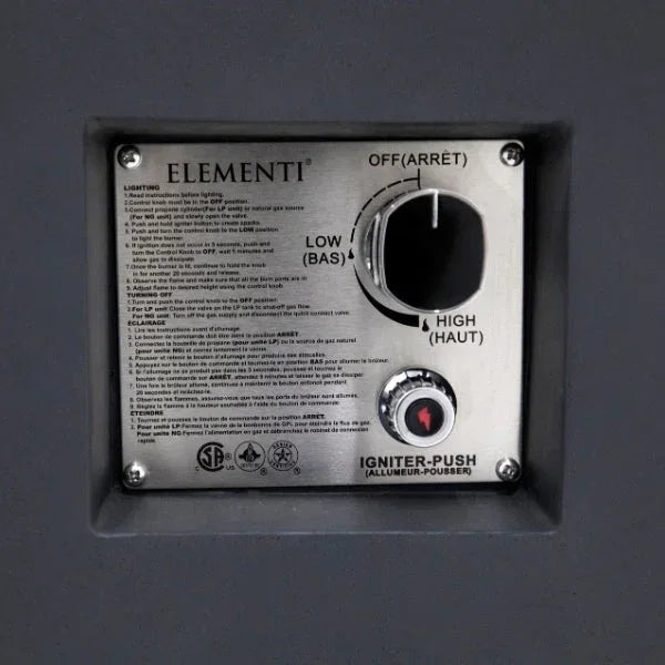 Elementi Rocky Fire Table With Propane Tank Drawer OFG310