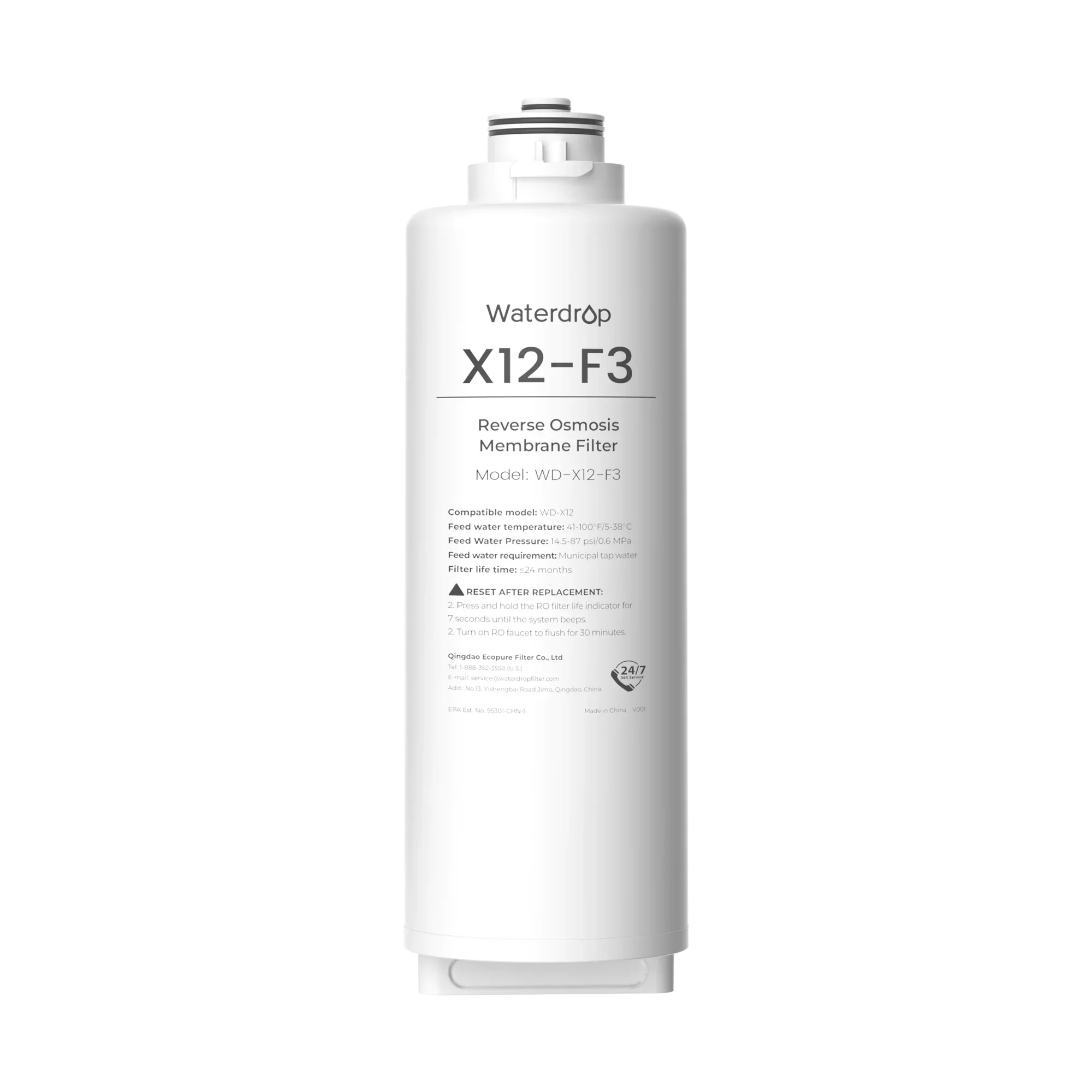 F3 Filter for Waterdrop X12 Reverse Osmosis System | 1200 GPD